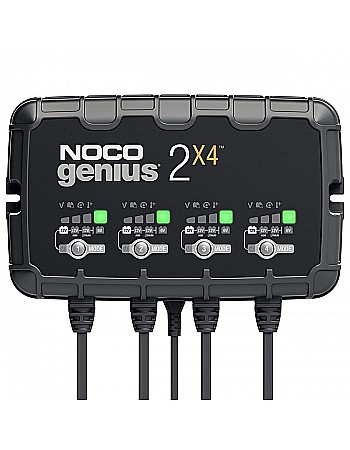 Redresoare - Statie de incarcat Noco GENIUS2X4 auto / moto 6V / 12V 2 x 4A pentru acumulatori Plumb-Acid AGM GEL VRLA Litiu
