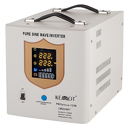 UPS-uri - UPS centrala termica 1200W 2000VA 12V unda sinusoidala pura alb Kemot URZ3407