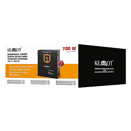 UPS centrale termice 700W 1000VA 12V Sinus Pur Kemot URZ3410 montaj perete [3]