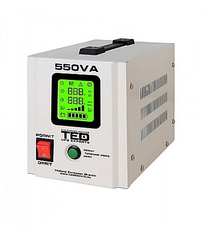 UPS-uri - UPS pentru centrala TED Electric 550VA / 300W Runtime extins utilizeaza 1 acumulator (neinclus) Sinusoidala Pura