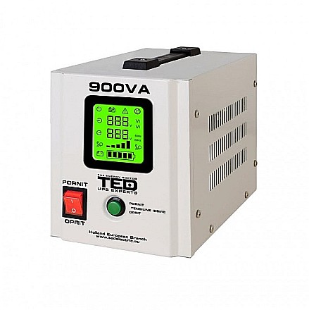 UPS-uri - UPS pentru centrala TED Electric 900VA / 500W Runtime extins utilizeaza 1 acumulator (neinclus) Sinusoidala Pura