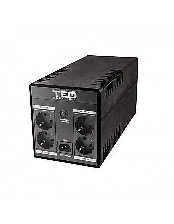 UPS TED Electric 1600VA / 900W Line Interactive cu 4 iesiri schuko si display LCD TED-1600 [1]