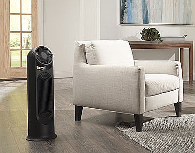 Ventilator dual cu functie de recirculare aer Honeywell HYF500E4, 2 ventilatoare incorporate a cate 3 viteze fiecare, 80.6 cm, Negru [4]