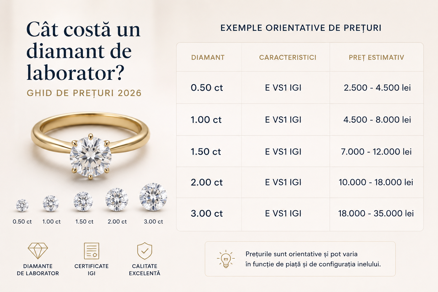 Cât Costă un Inel de Logodnă cu Diamant de Laborator în 2026?