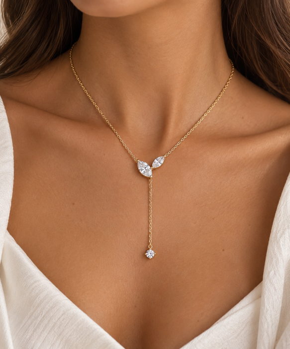 Colier cu Moissanite Marquise 4,1 ct din Argint | Estera Jewellery [3]
