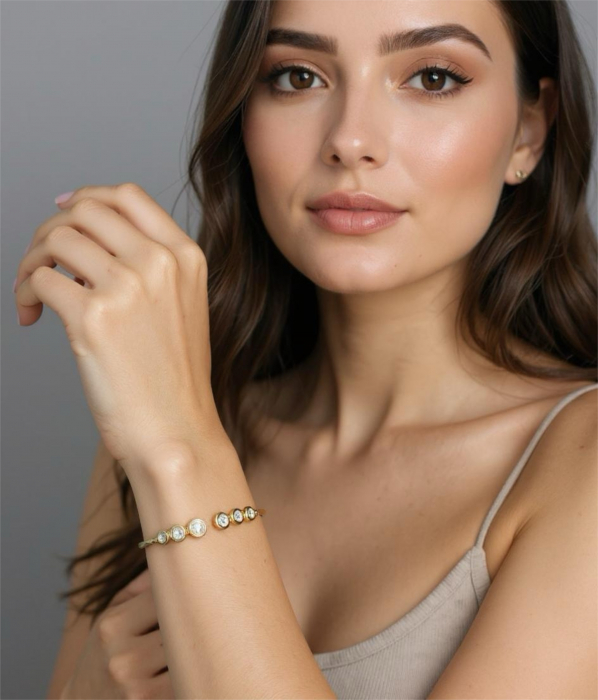 Bratara 6 Stones Moissanite [4]