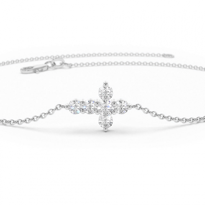 Bratara Cruce cu Moissanite de 0,36 CT [4]