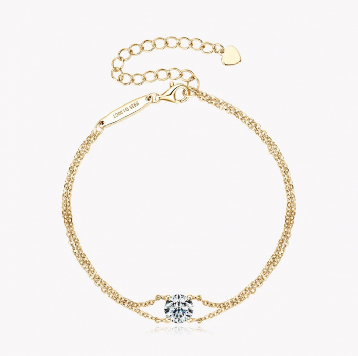 Bratara Solitaire 1 CT Moissanite [4]