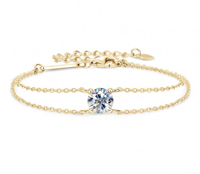 Bratara Solitaire 1 CT Moissanite [2]