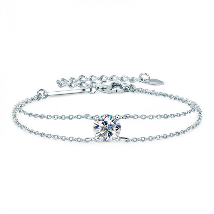 Bratara Solitaire 1 CT Moissanite [1]