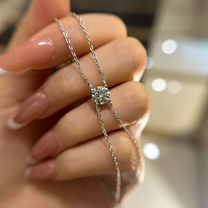 Bratara Solitaire 1 CT Moissanite [6]