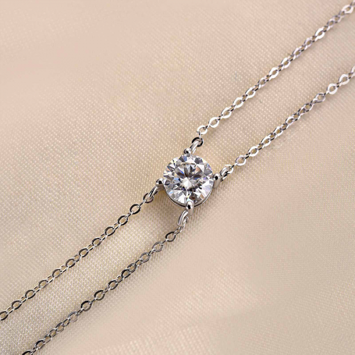 Bratara Solitaire 1 CT Moissanite [5]