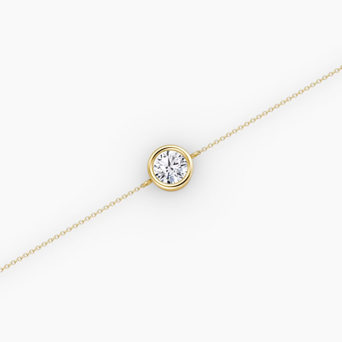 Bratara Solitaire Bezel cu Moissanite Rotund 1 CT [3]