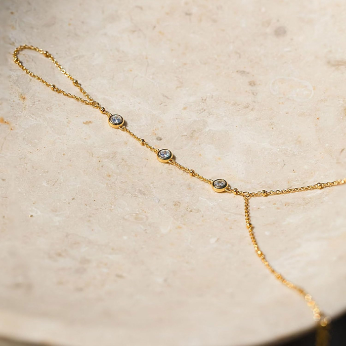 Bratara Starlit Hand Chain Moissanite [5]