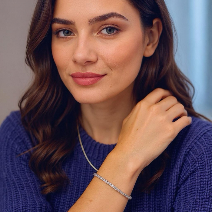 Bratara Tennis cu Moissanite [6]