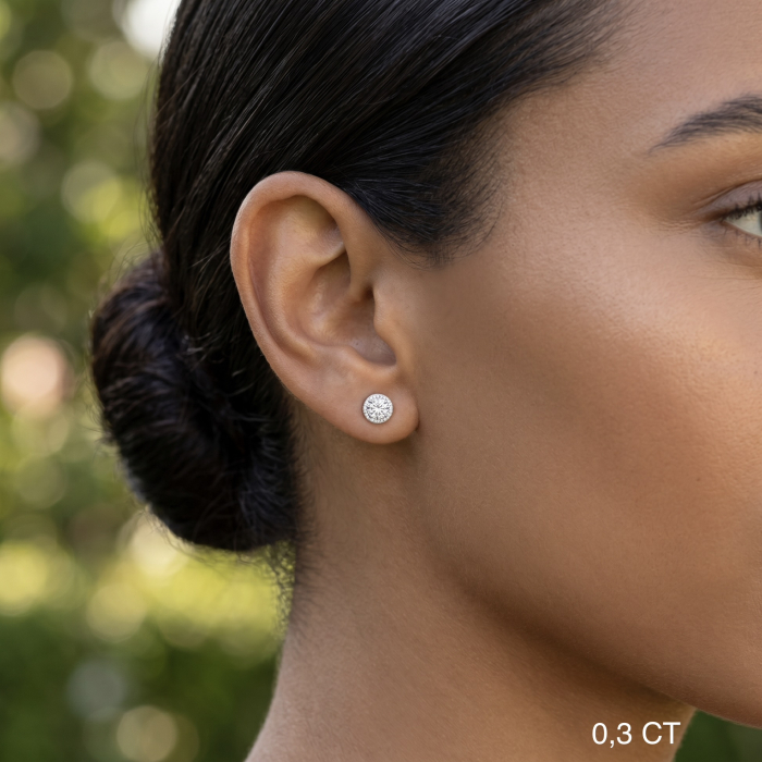 Angelic Moissanite Halo Earrings [4]