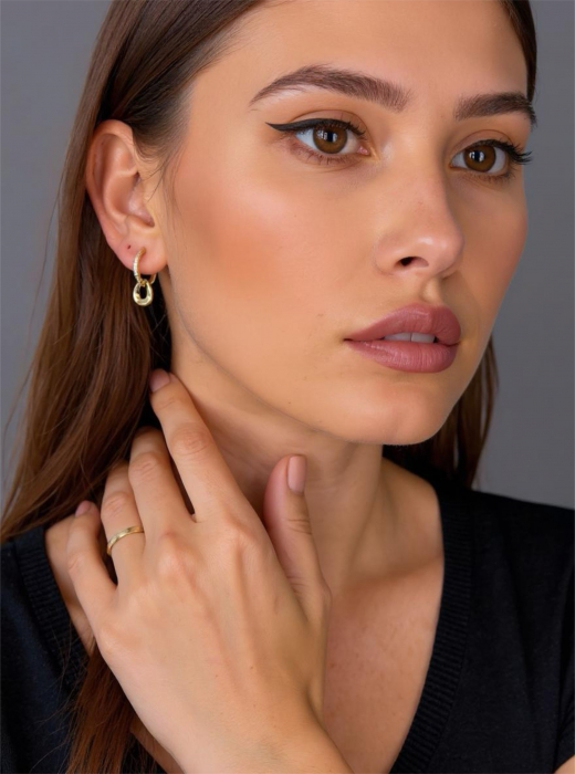 Cercei Brilliant Double Hoops [6]