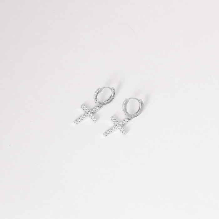 Cercei Cruce cu moissanite [5]