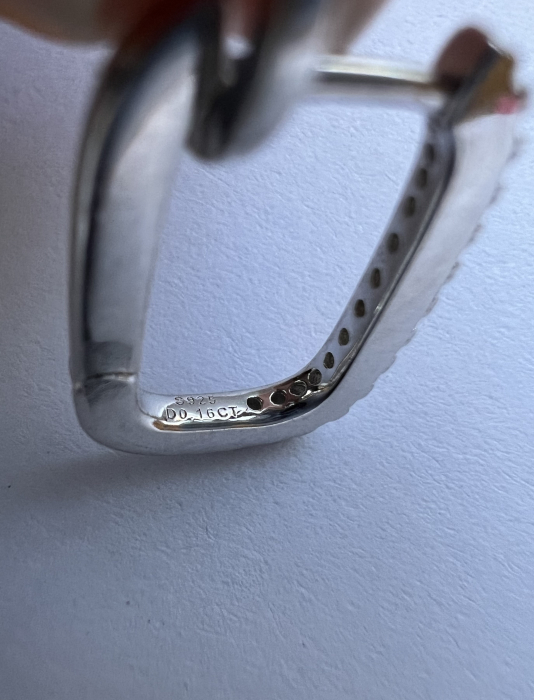 Cercei Pave Moissanite Paperclip [7]