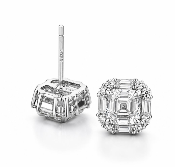 Royal Asscher solitaire earrings [2]