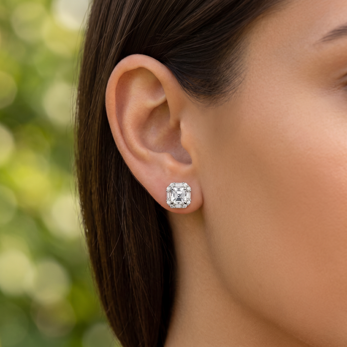 Royal Asscher solitaire earrings [4]