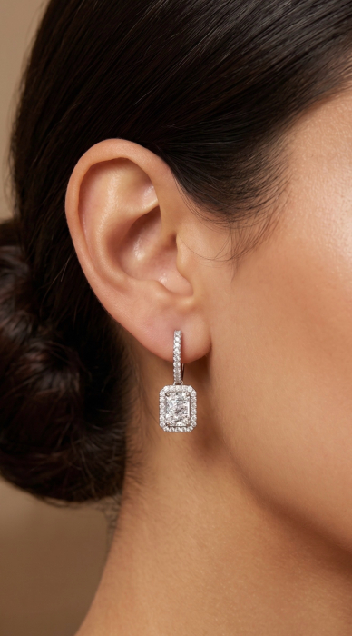 Royal Radiant Moissanite Earrings [4]