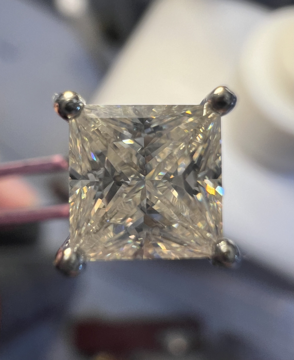 Cercei solitaire Princess 2 CT [3]