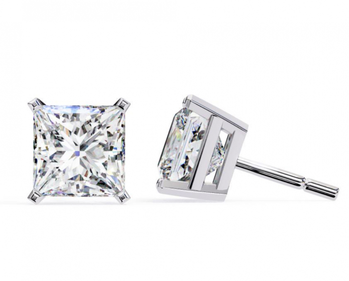 Cercei solitaire Princess 2 CT [2]