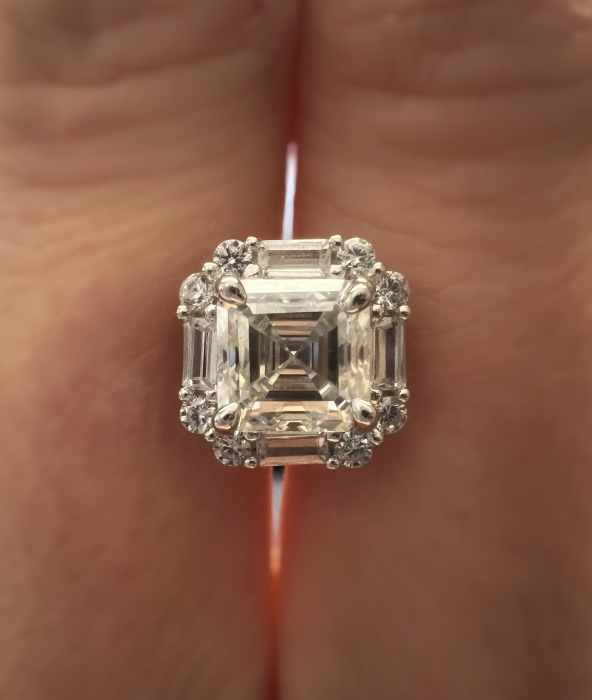 Cercei solitaire Royal Asscher [3]