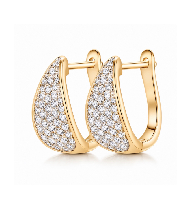 Cercei din Argint cu Moissanite Pavé 0,57 CT – The Pavé Teardrop [3]