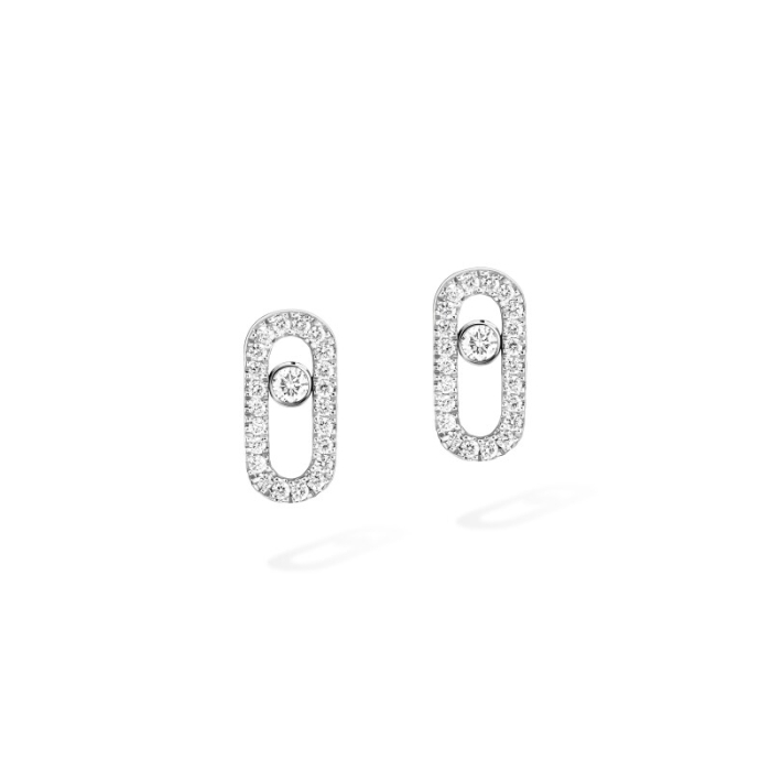 Cercei din Argint cu Moissanite Model Minimalist Link 0,4 CT [3]