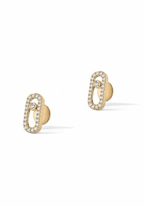 Cercei din Argint cu Moissanite Model Minimalist Link 0,4 CT [3]