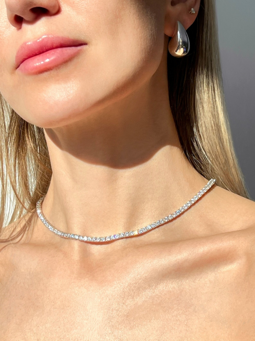 Colier Tennis Classic Moissanite Gold 3 mm [2]