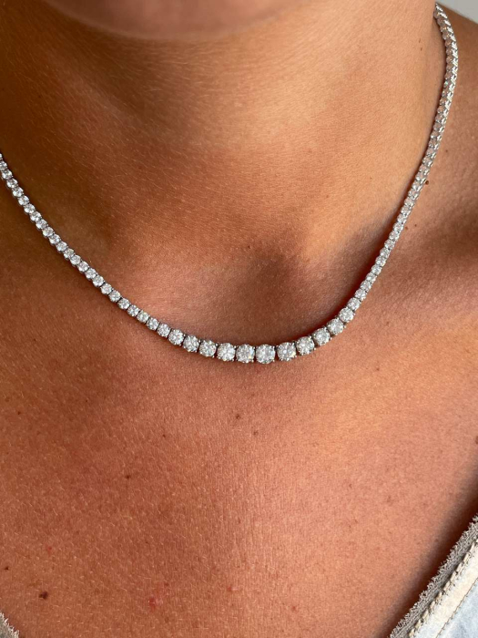 Colier Riviera cu Moissanite D VVS – Eleganță și Strălucire [5]
