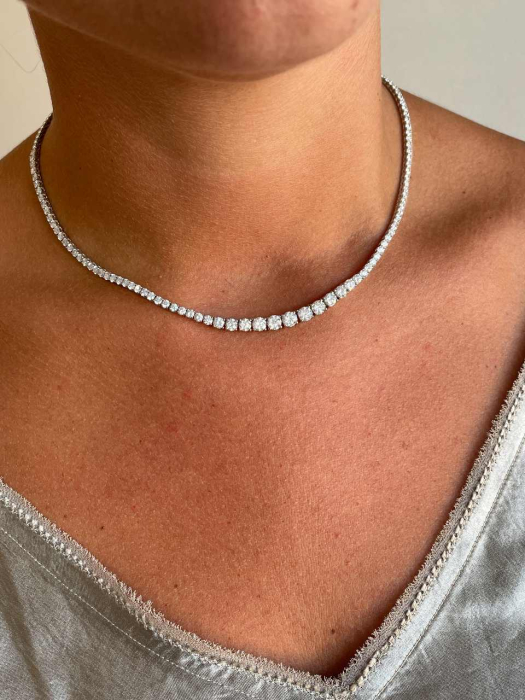 Colier Riviera cu Moissanite D VVS – Eleganță și Strălucire [6]