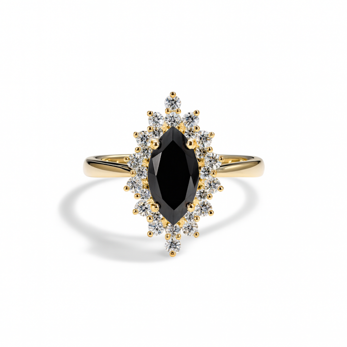 Inel Midnight Marquise Halo 1,5 CT [2]