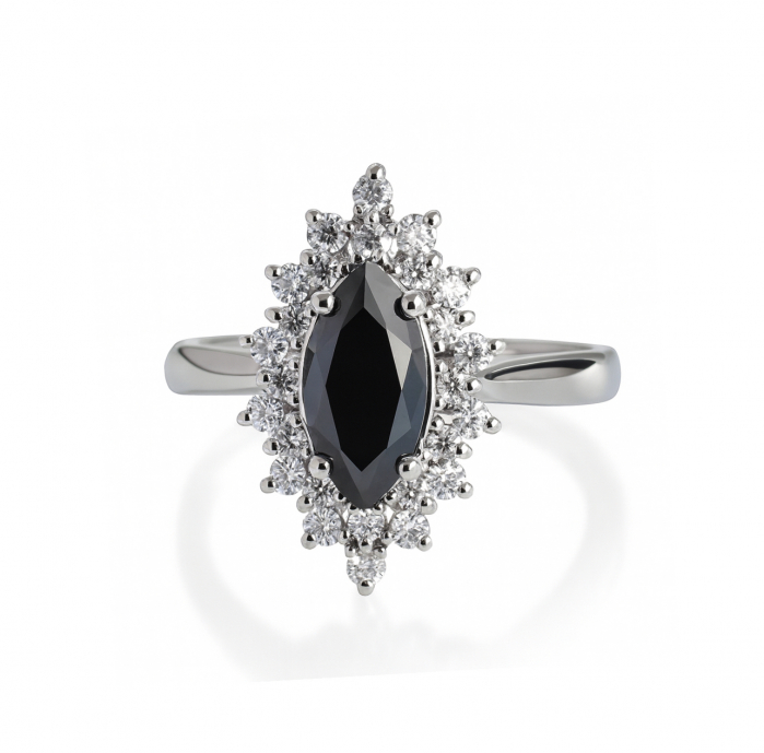 Inel Midnight Marquise Halo [1]