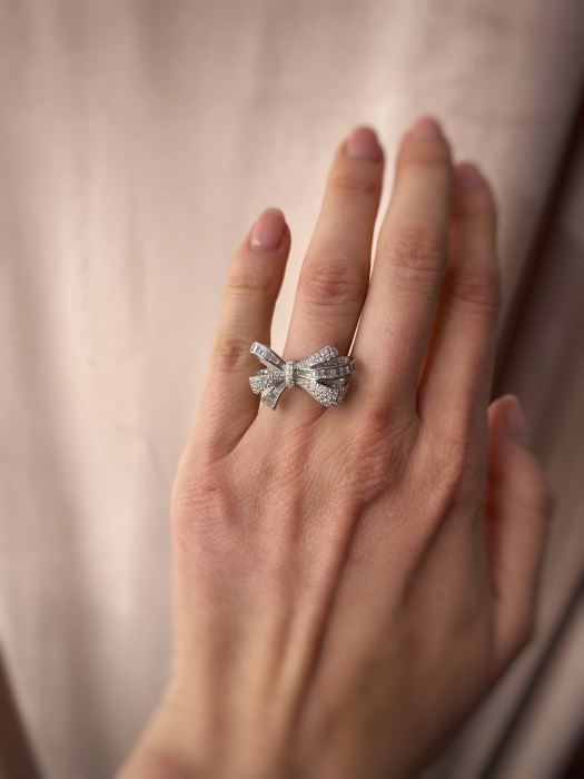 Inel Bow Tie Moissanite [7]