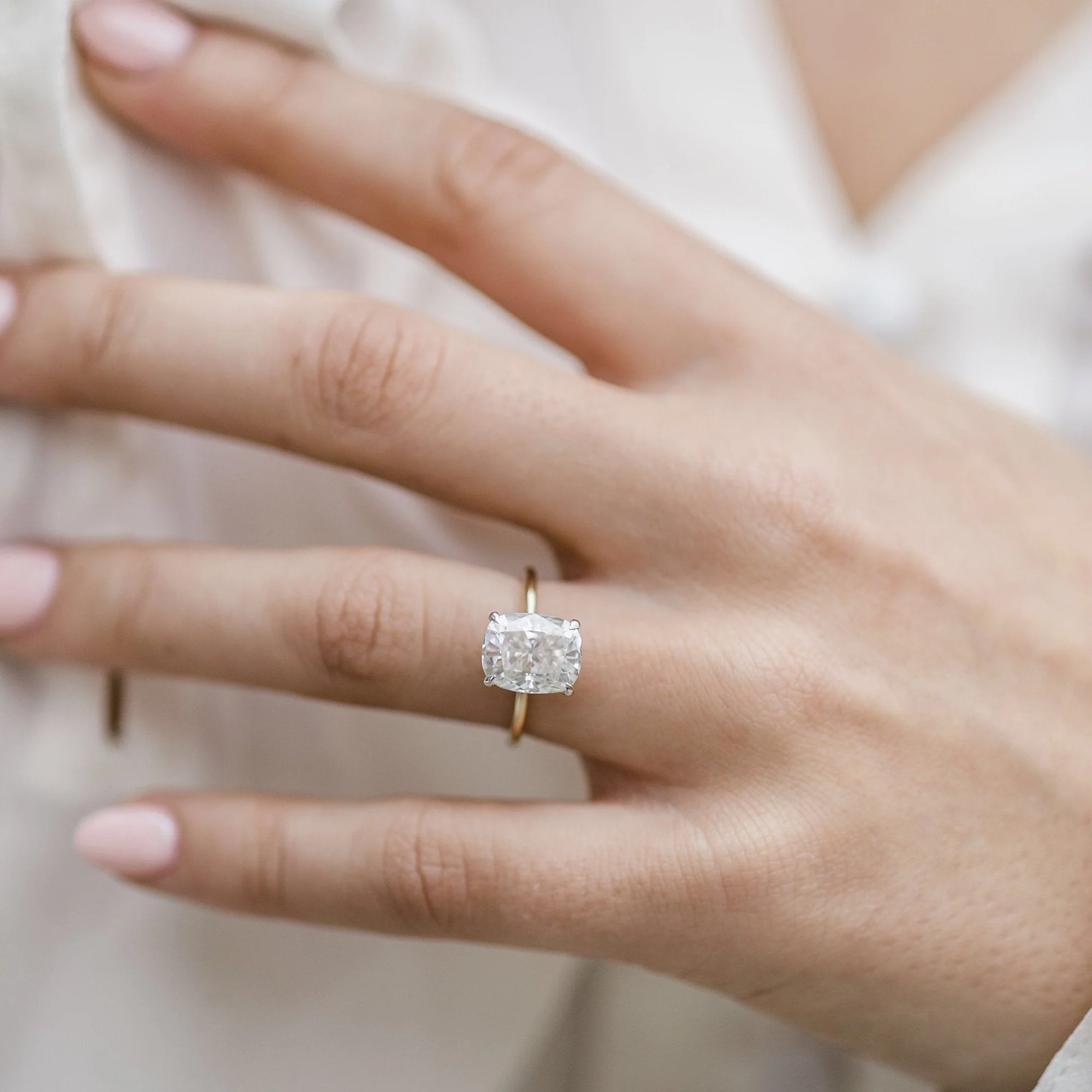 Inel Cushion Hidden Halo 3,2 CT [4]