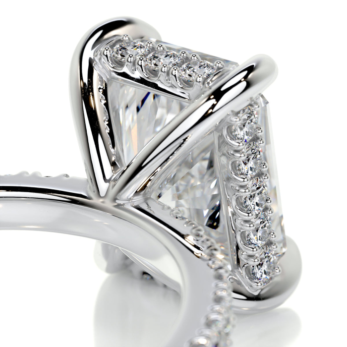 Inel de logodnă cu diamant de laborator radiant de 2 CT si hidden halo | Argint, Aur, Platina [3]