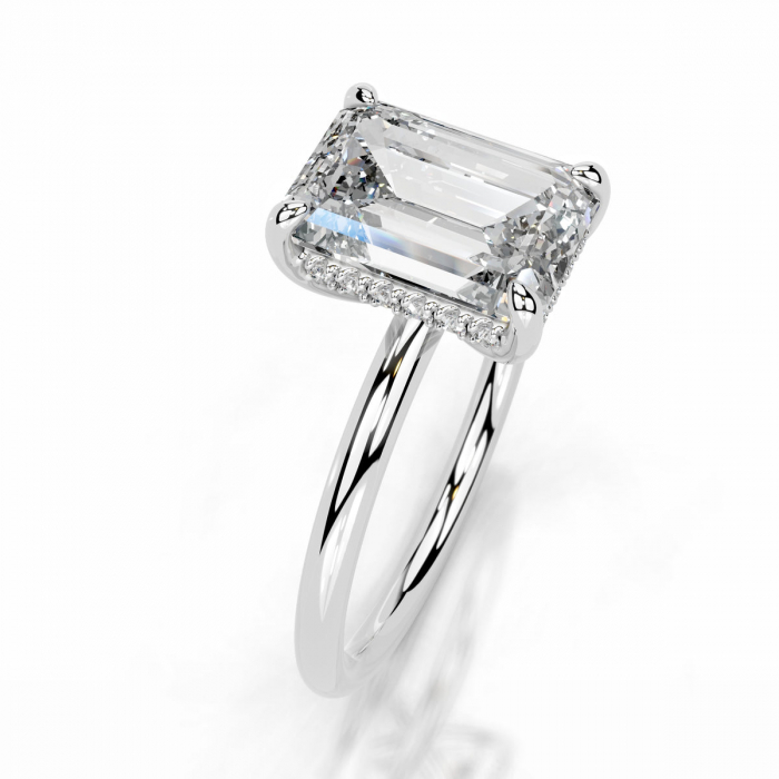 Inel Emerald Elegance Hidden Halo [5]
