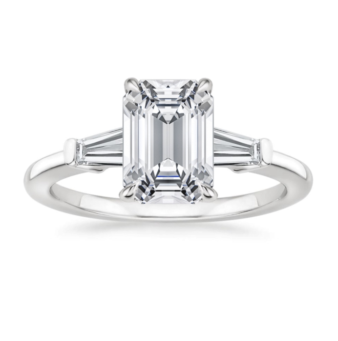 Inel Emerald set Tapered Baguette [1]