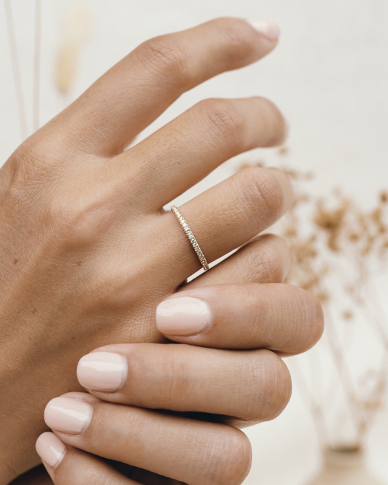 Inel Eternity 1,5 mm Moissanite 0,5 carate [10]