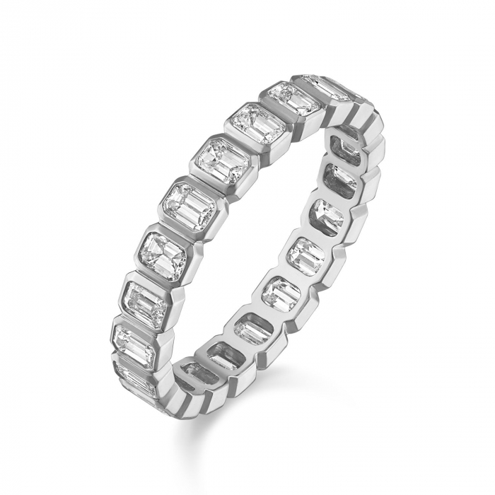 Inel Eternity Emerald Bezel [3]