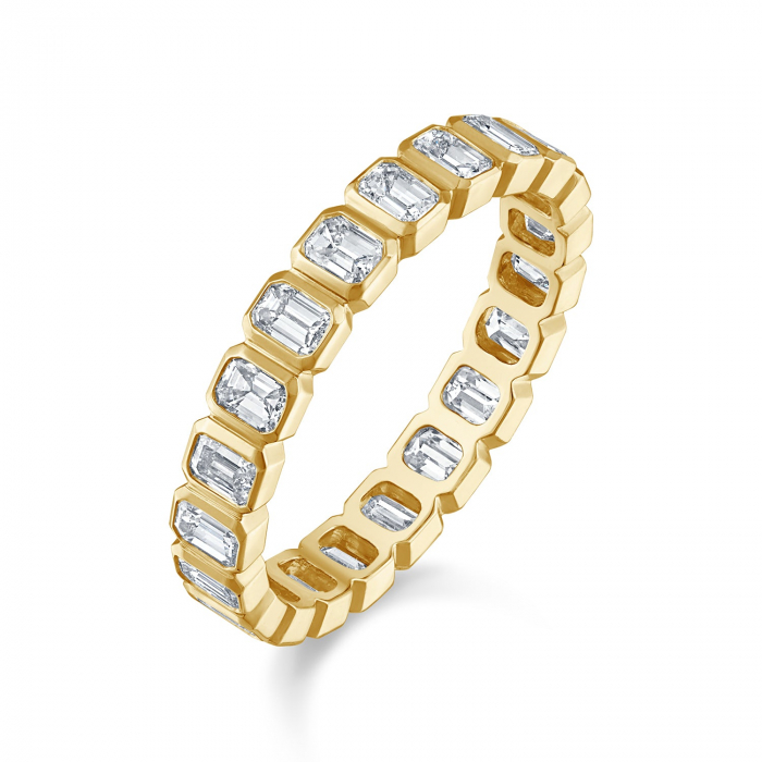 Inel Eternity Emerald Bezel [4]