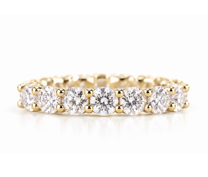 Inel Eternity cu Moissanite 2.6 CT - U-Prong Setting [2]