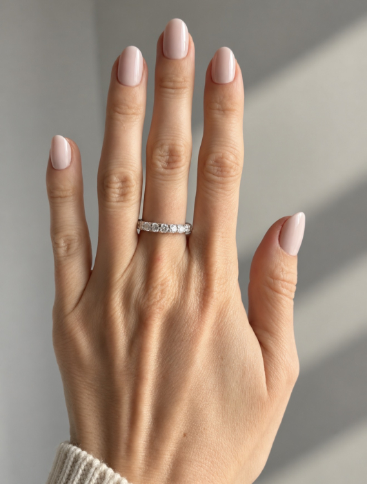 Inel Eternity cu Moissanite 2.6 CT - U-Prong Setting [11]