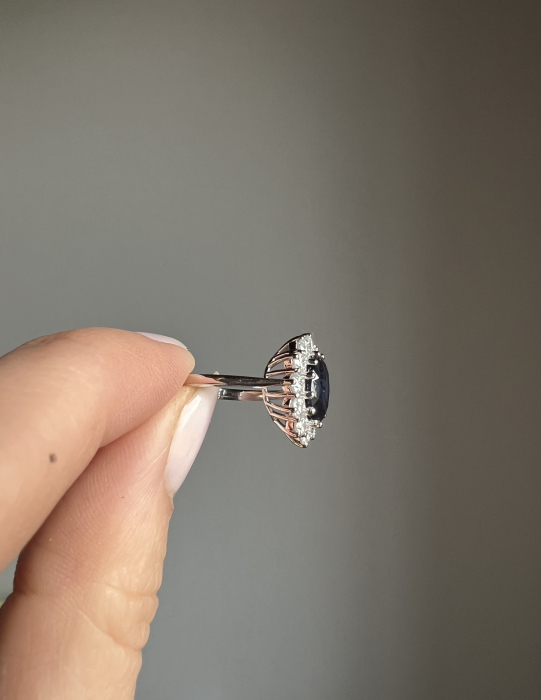 Inel Lady Di | Safir si Diamante de laborator [15]