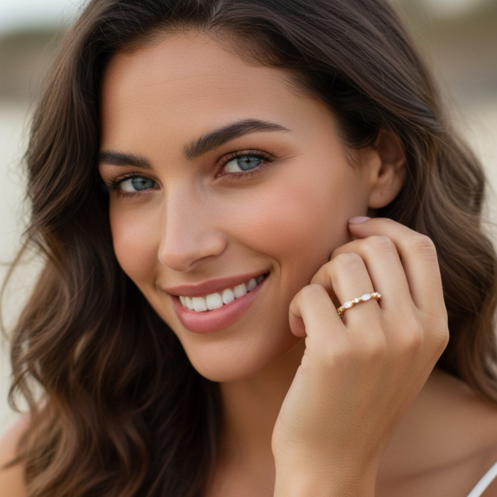 Inel Marquise Glow Band 0,4 CT [7]
