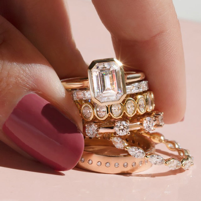 Inel Marquise Glow Band 0,4 CT [4]